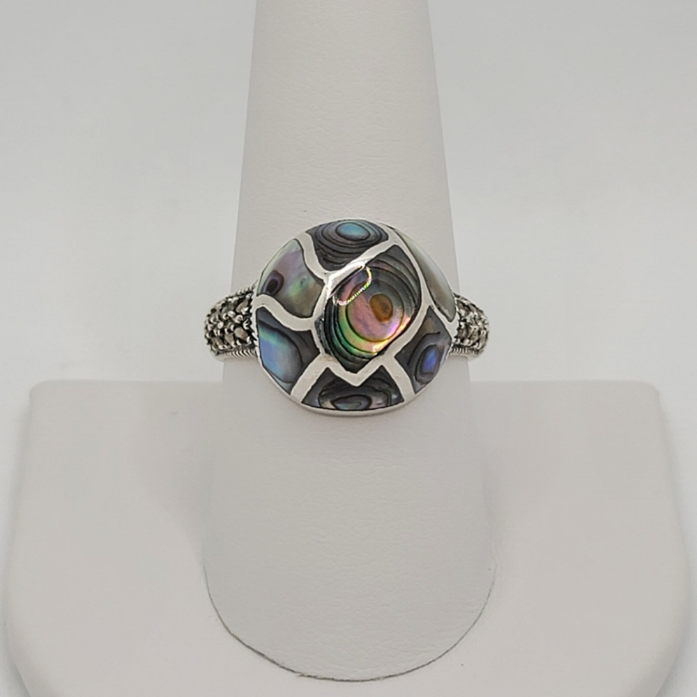 Sterling Silver With Abalone Ring - image 1
